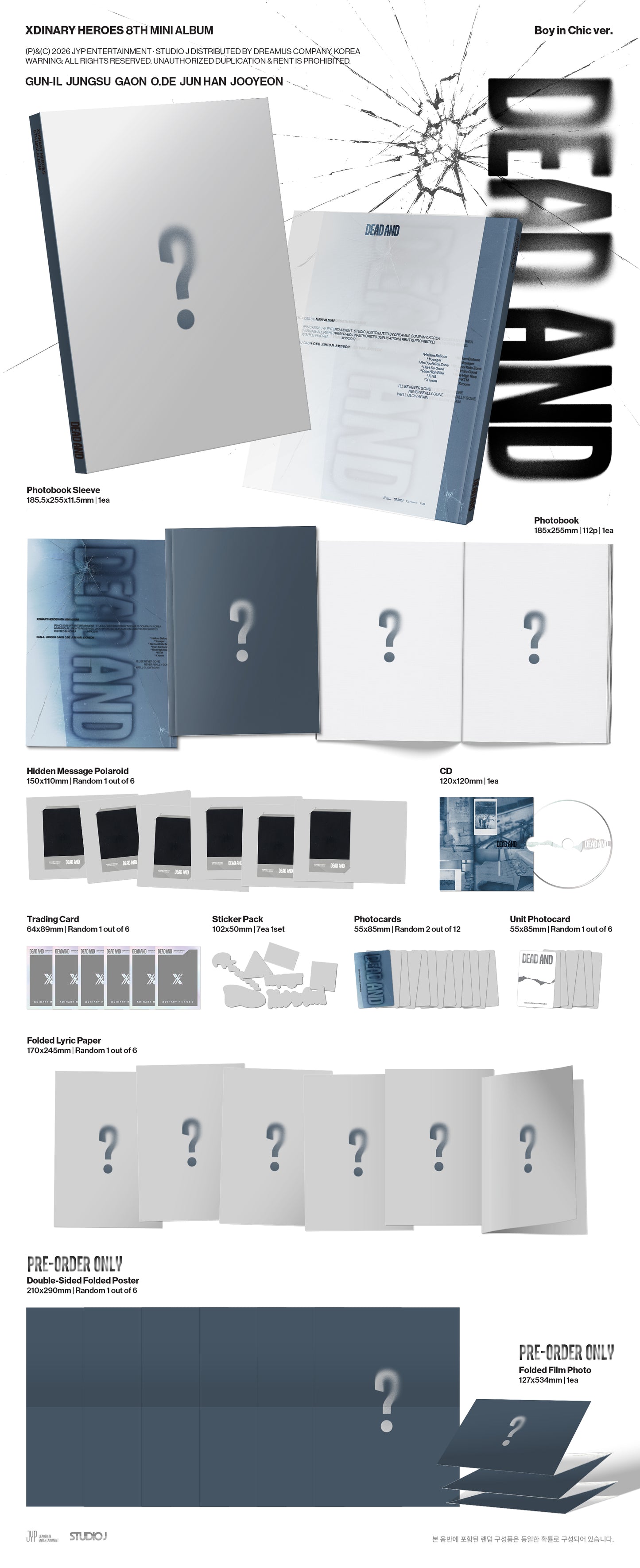 ⏰Xdinary Heroes - 8TH MINI ALBUM [DEAD AND] (Photobook ver.)