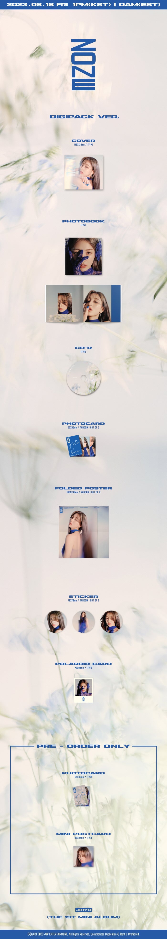 JIHYO(TWICE) - 1ST MINI ALBUM [ZONE](Digipack Ver.)