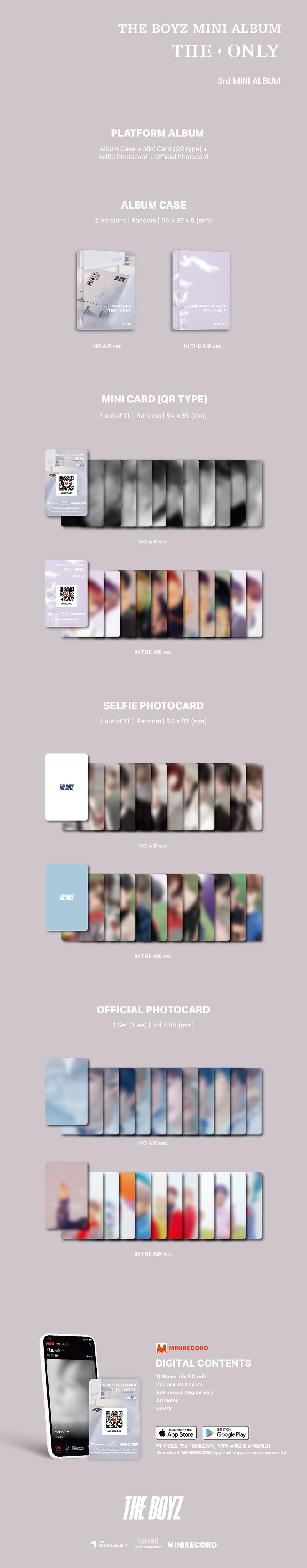 THE BOYZ - 3ND MINI ALBUM [THE ONLY] (Platform Ver.)random