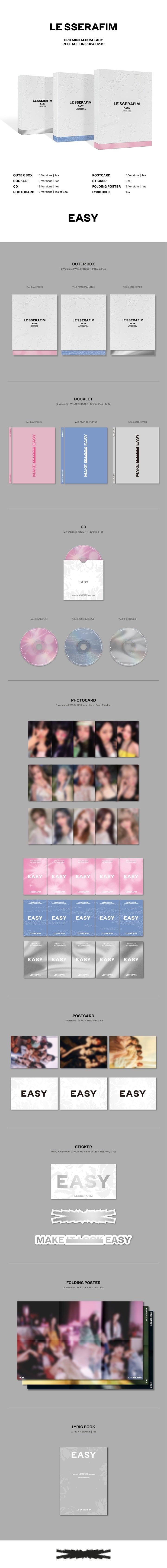 LE SSERAFIM - 3RD MINI ALBUM [EASY]random