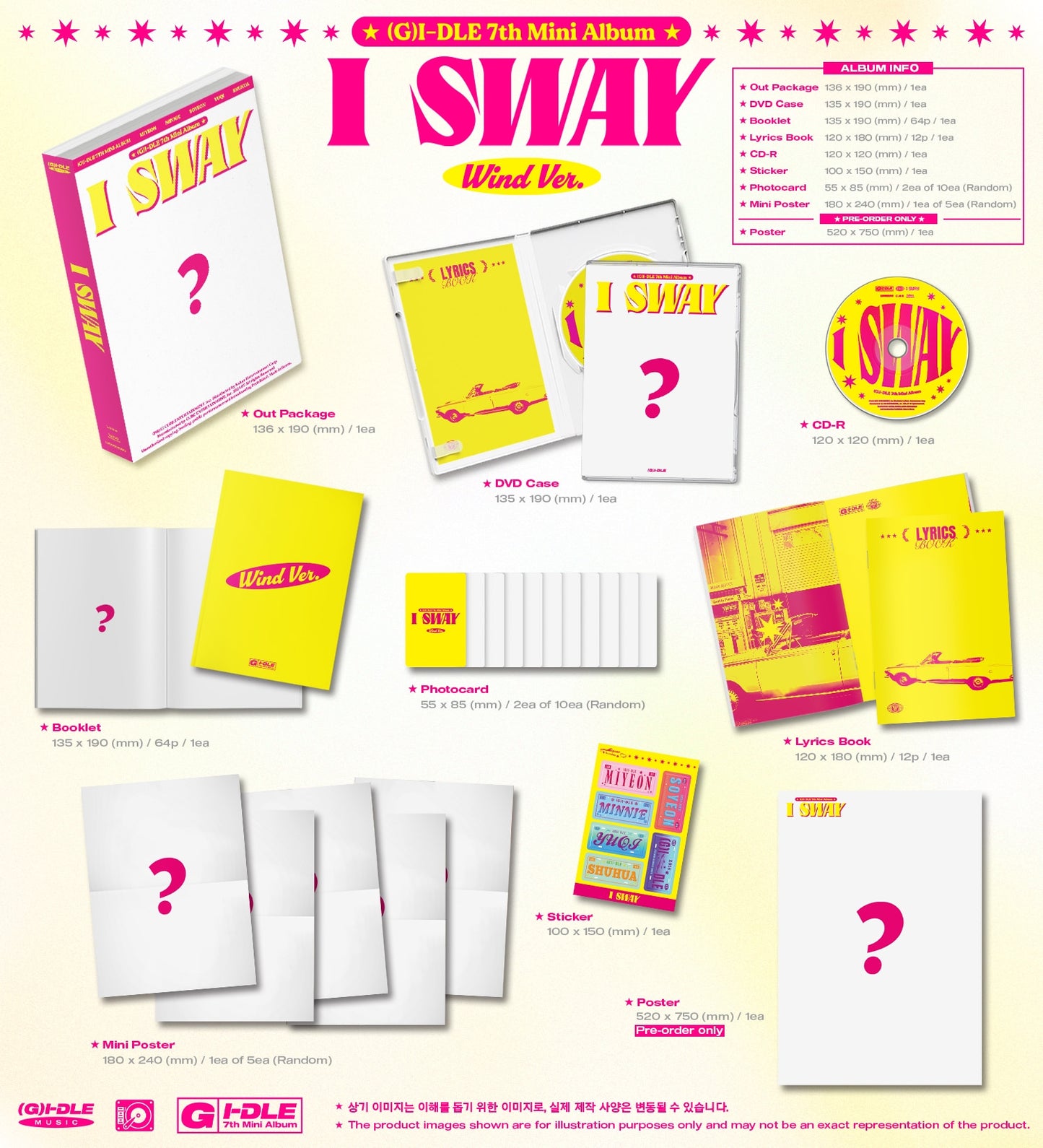 🚗(G)I-DLE - 7TH MINI ALBUM [I SWAY] (Standard Ver.)random