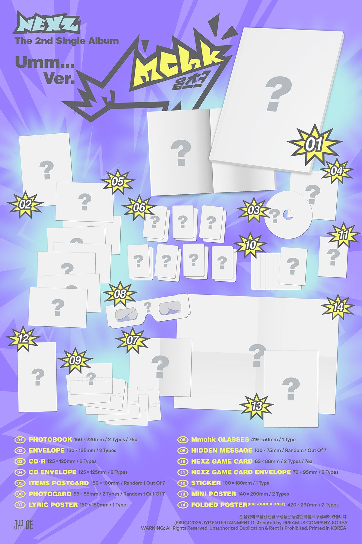 NEXZ - 2ND SINGLE ALBUM [Mmchk] (Umm…ver. / Chk! ver.)
