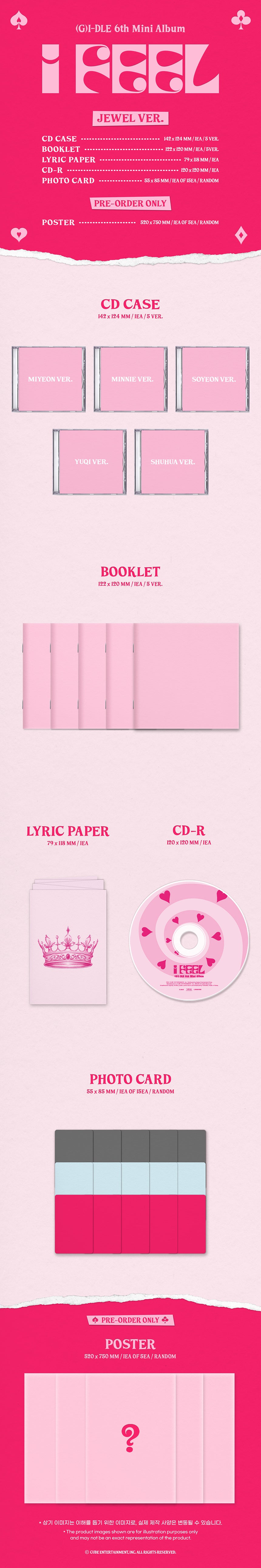 (G)I-DLE - 6TH MINI ALBUM [I feel] (Jewel Ver.)random