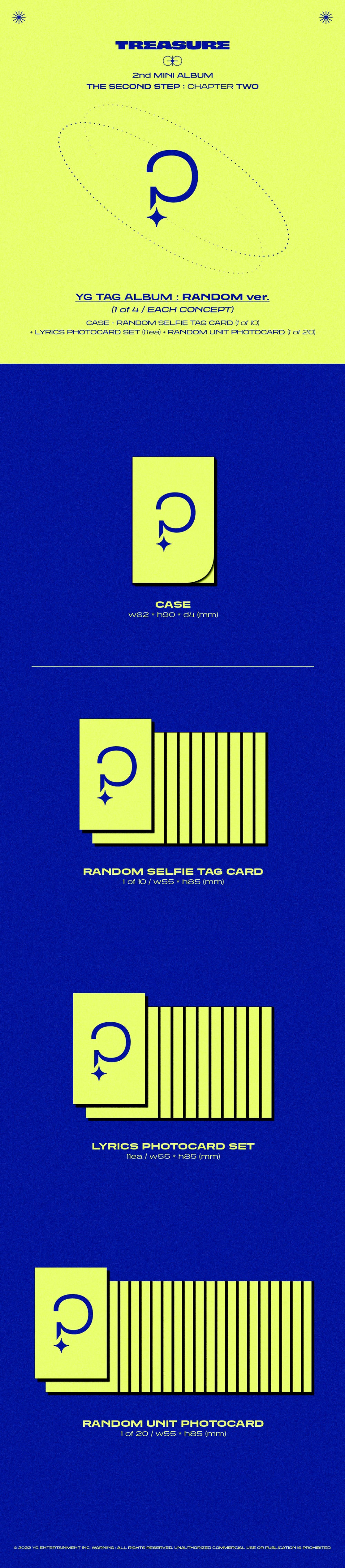 TREASURE - 2ND MINI ALBUM [THE SECOND STEP : CHAPTER TWO] (YG TAG ALBUM)random