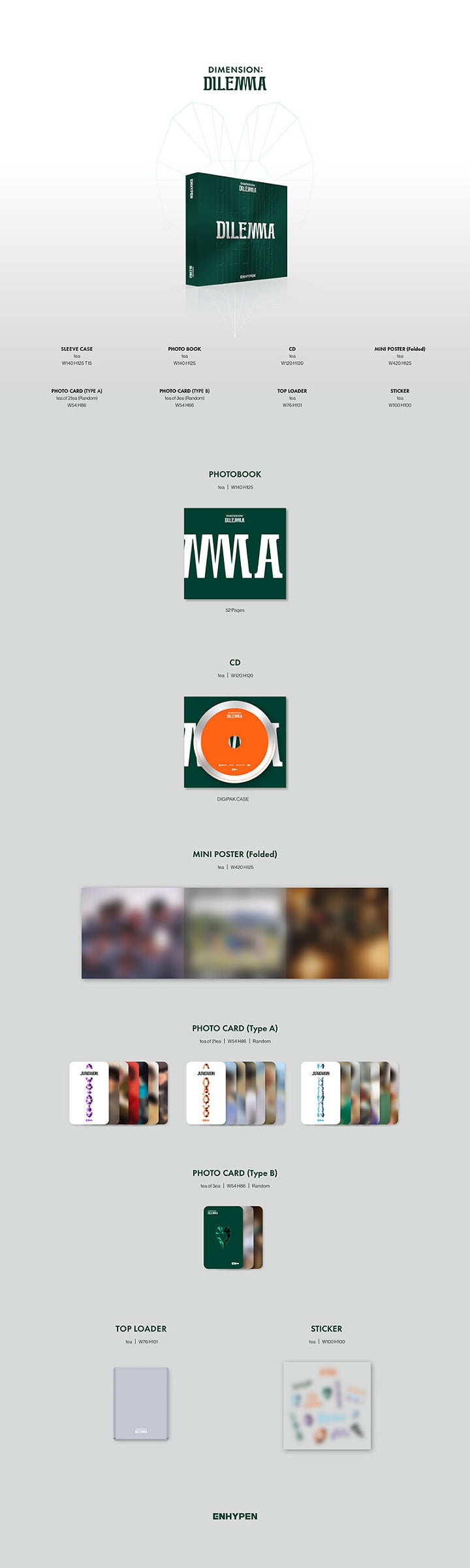 ENHYPEN - 1ST FULL ALBUM [DIMENSION : DILEMMA] (ESSENTIAL Ver.)