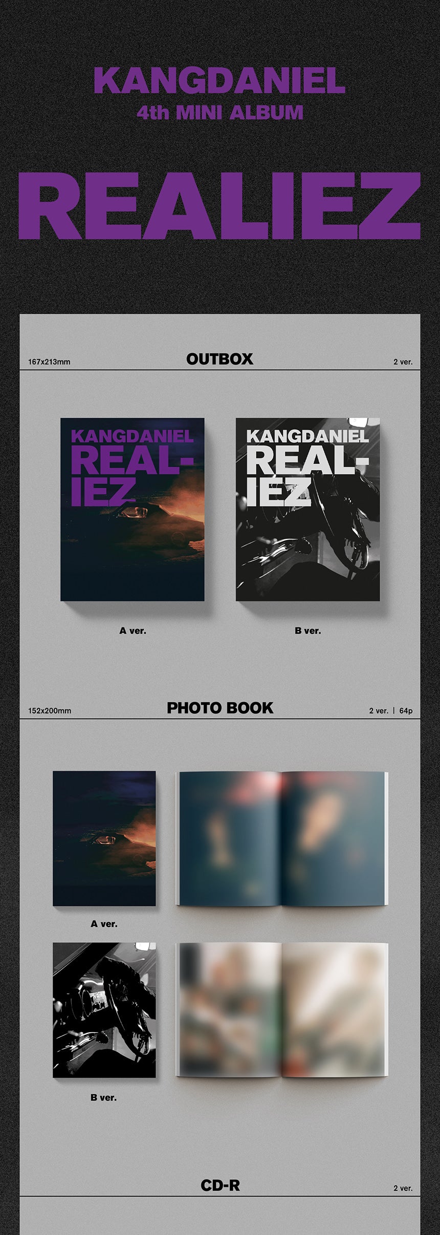 🚗KANGDANIEL - 4TH MINI ALBUM [REALIEZ]random