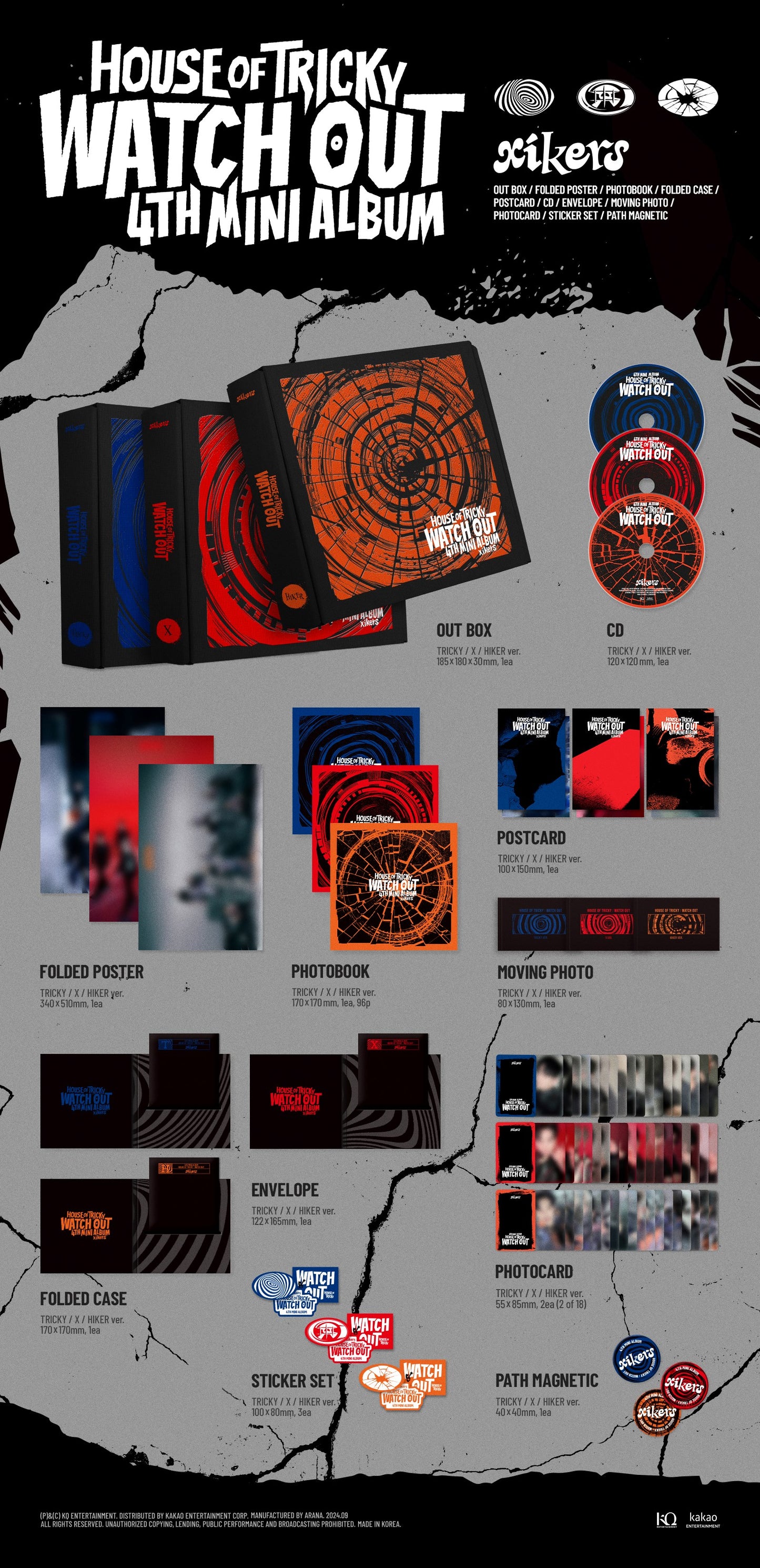 🚗xikers - 4TH MINI ALBUM [HOUSE OF TRICKY : WATCH OUT]random