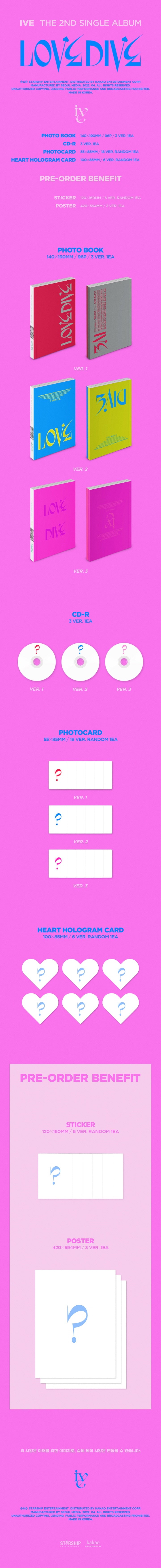 IVE - 2ND SINGLE ALBUM [LOVE DIVE]random