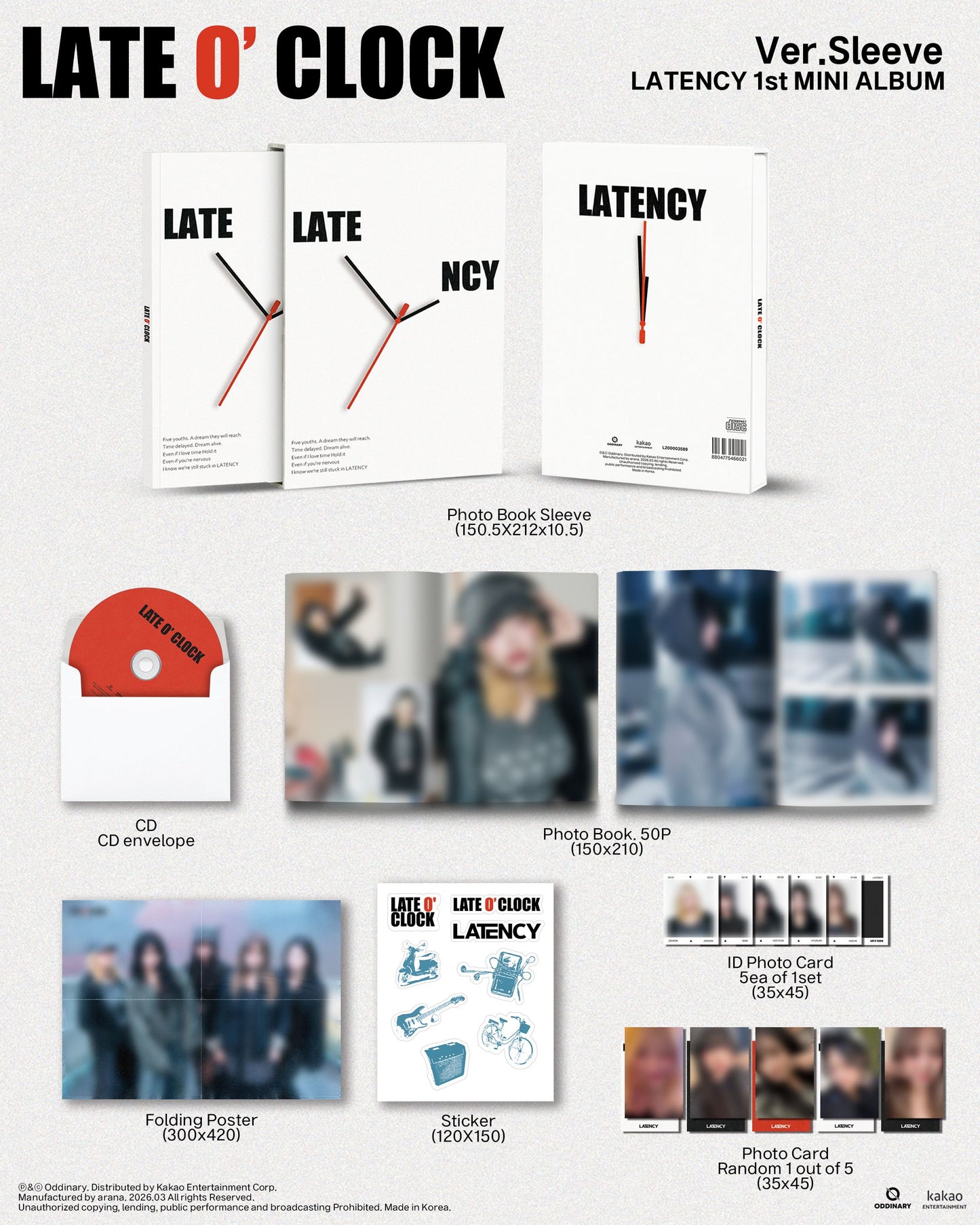 LATENCY - 1st MiNi ALBUM [LATE O’ CLOCK] (Sleeve Ver.)