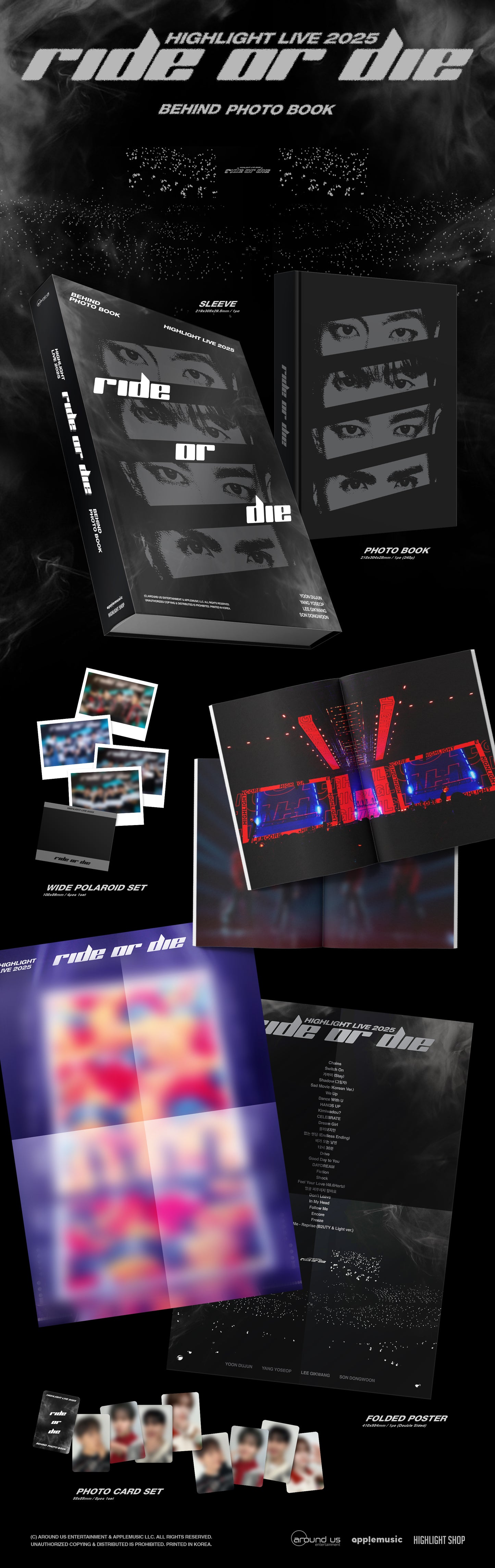 HIGHLIGHT -  LIVE 2025 [RIDE OR DIE] BEHIND PHOTO BOOK