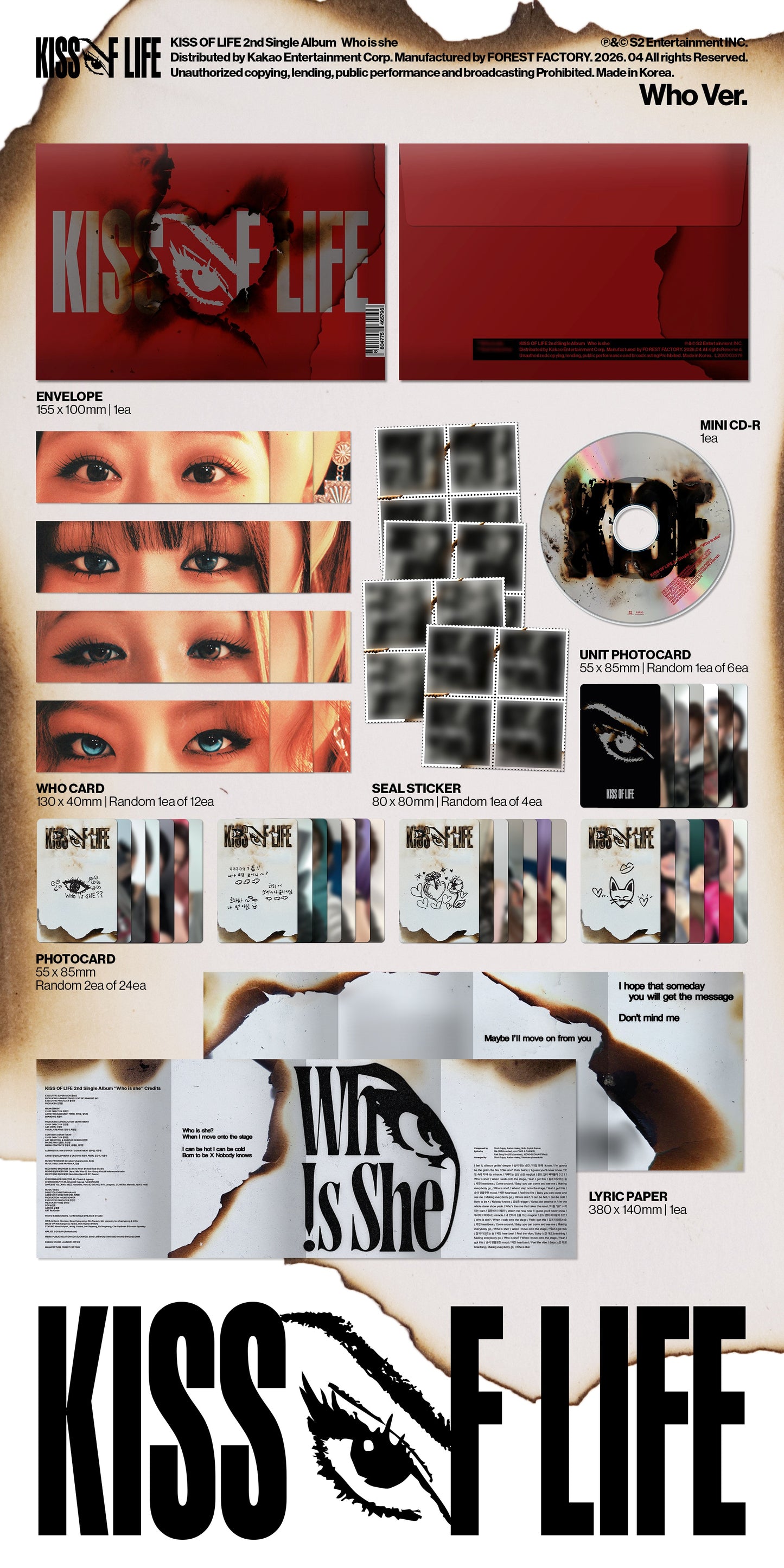 KISS OF LIFE - 2nd Single Album [Who is she] (Who Ver.)