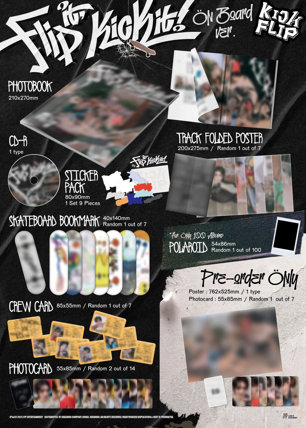 KickFlip - 1ST MINI ALBUM [Flip it, Kick it!] (On Board ver. / Stop it ver.)random