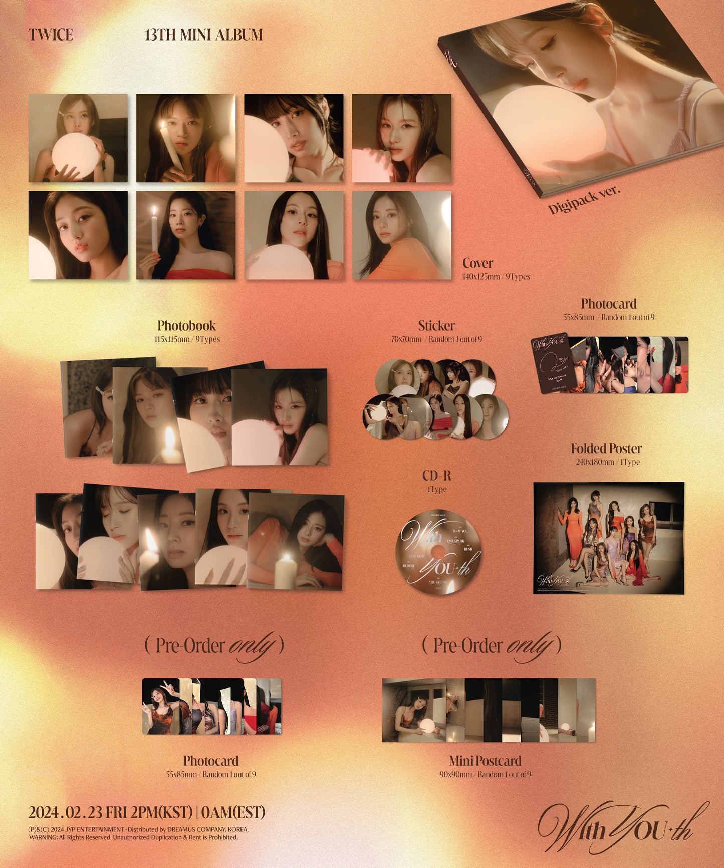 TWICE - 13TH MINI ALBUM [With YOU-th] (Digipack Ver.)random