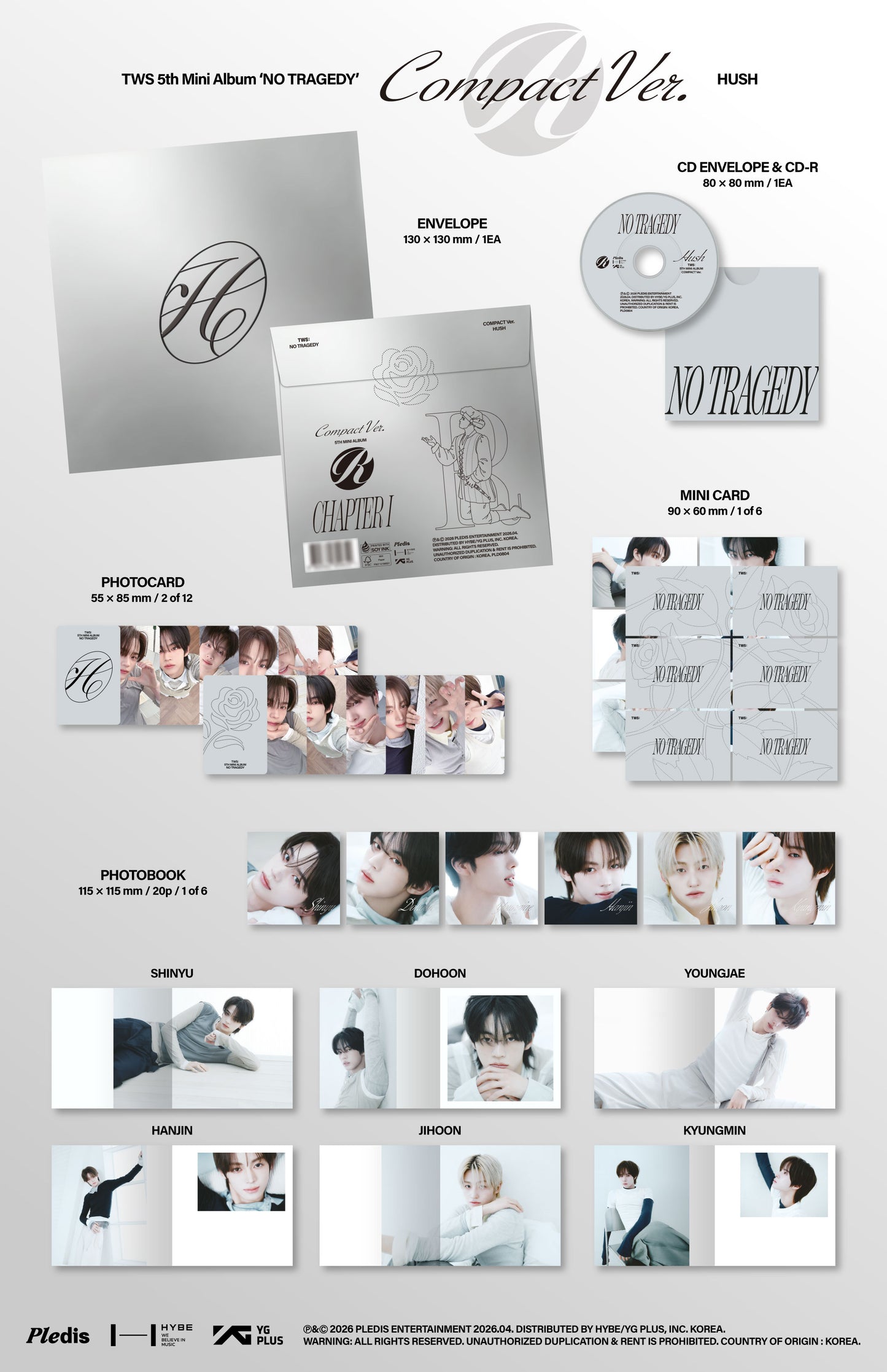 🚗TWS - 5th Mini Album [NO TRAGEDY] (COMPACT Ver.)random