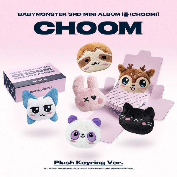 ⏰BABYMONSTER - 3rd MINI ALBUM [CHOOM](Plush Keyring Ver.)random