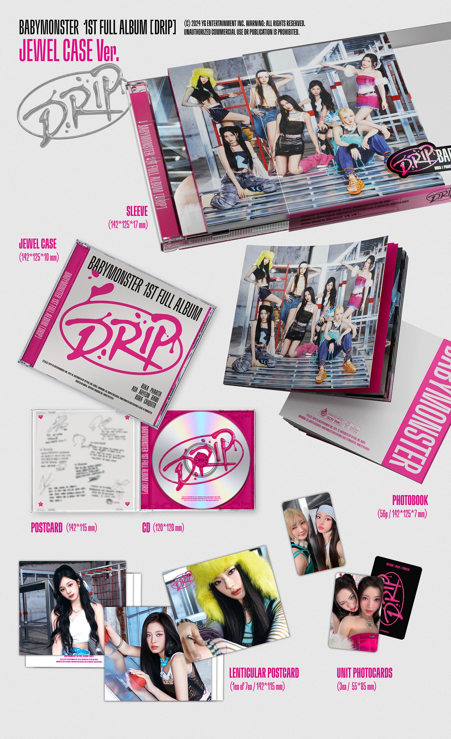 BABYMONSTER - 1ST FULL ALBUM [DRIP] (JEWEL CASE Ver.)