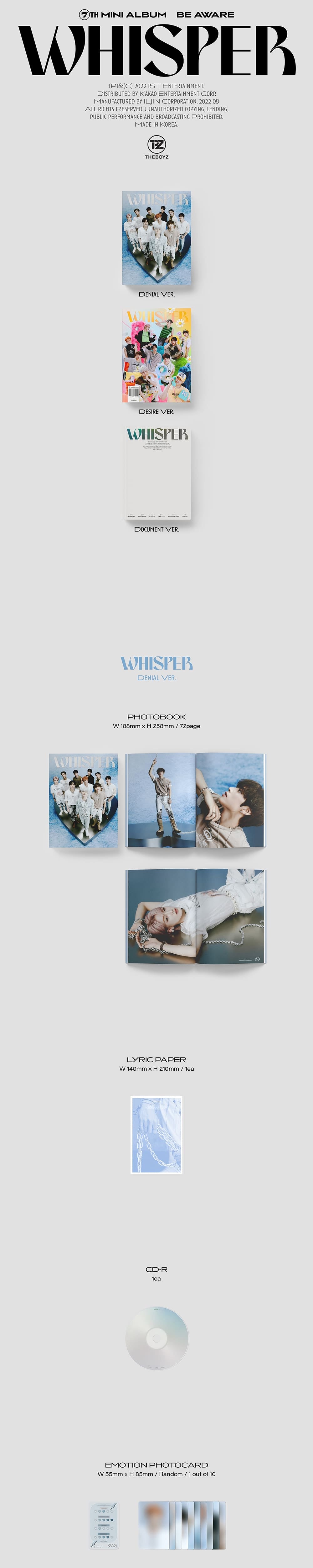 THE BOYZ - 7TH MINI ALBUM [BE AWARE]random