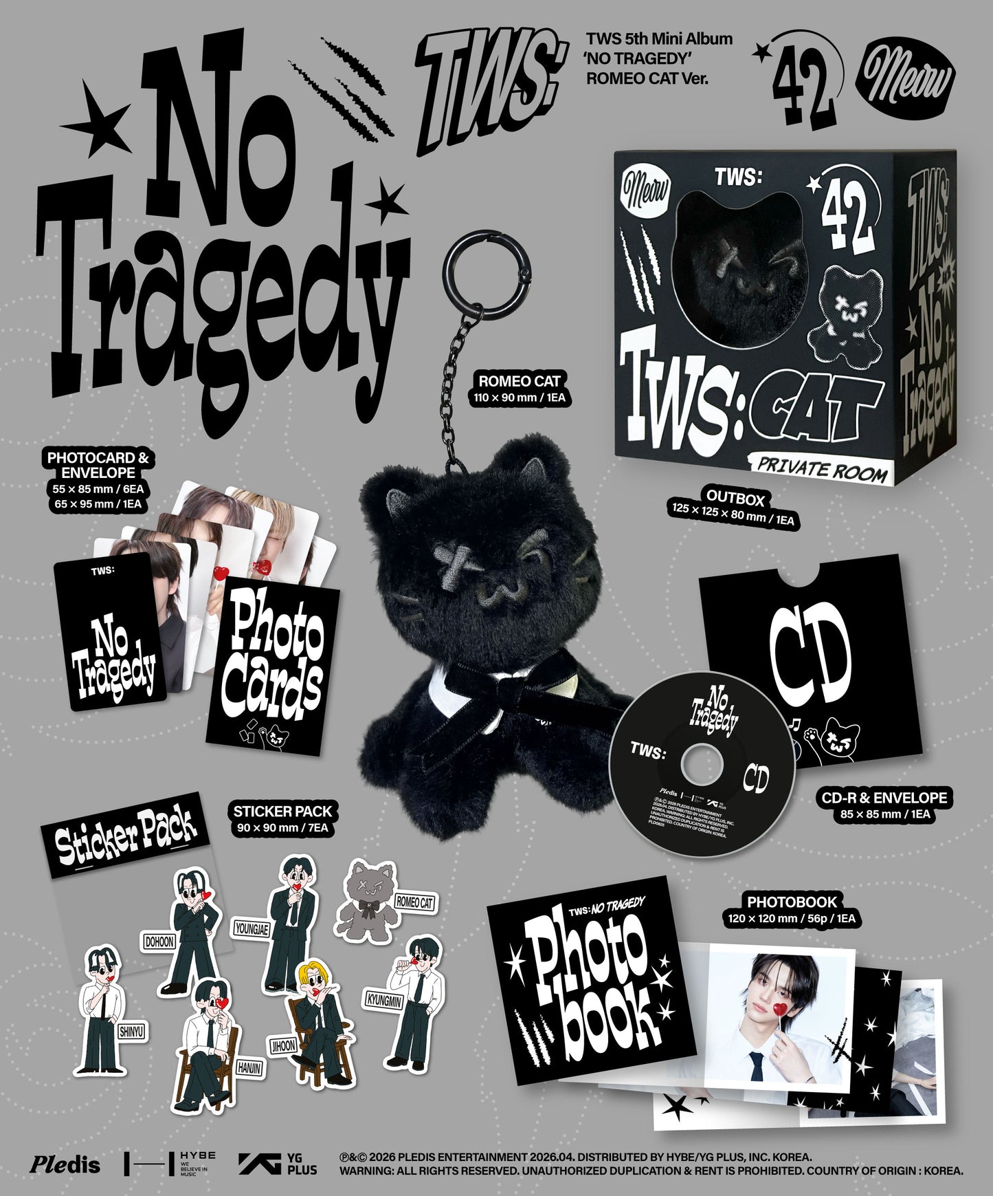 TWS - 5th Mini Album [NO TRAGEDY](ROMEO CAT Ver.)