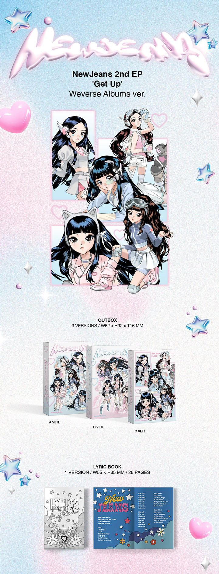 NewJeans - 2ND EP [Get Up] (Weverse Albums ver.)random