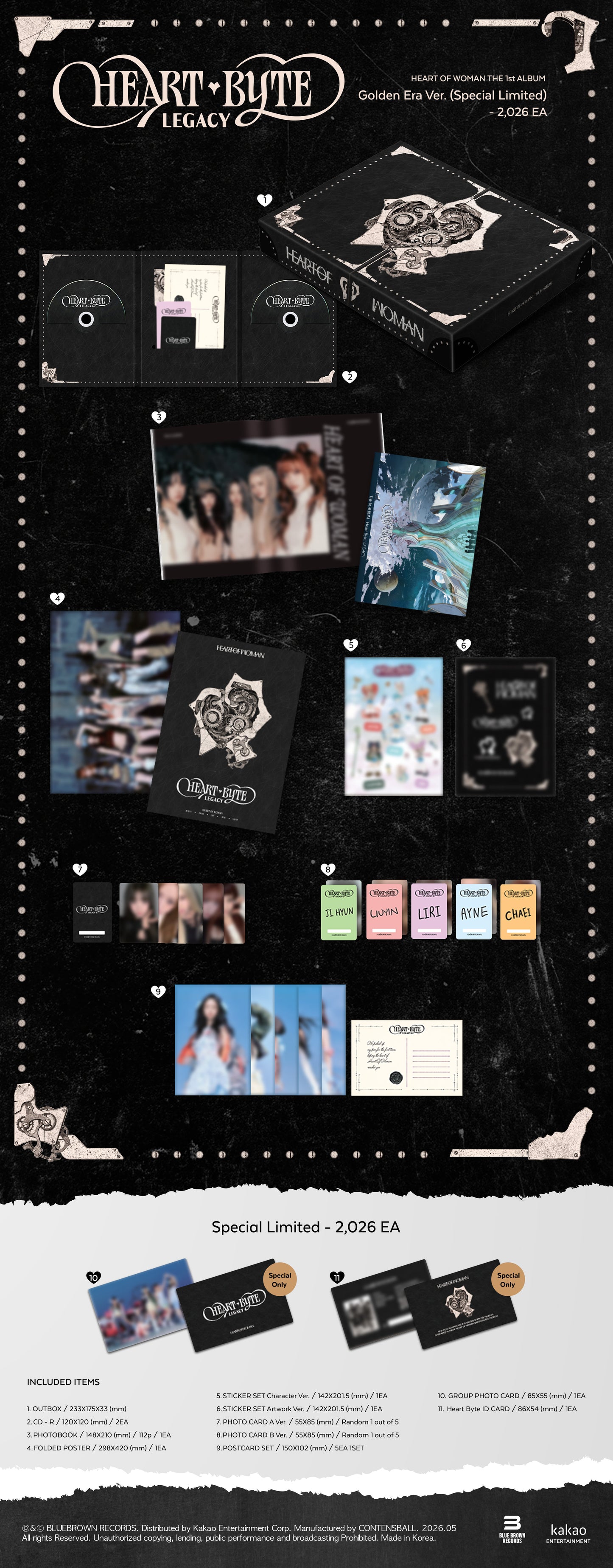 HEART OF WOMAN - THE 1st ALBUM [Heart Byte : LEGACY] (Golden Era Ver. (Special Limited))