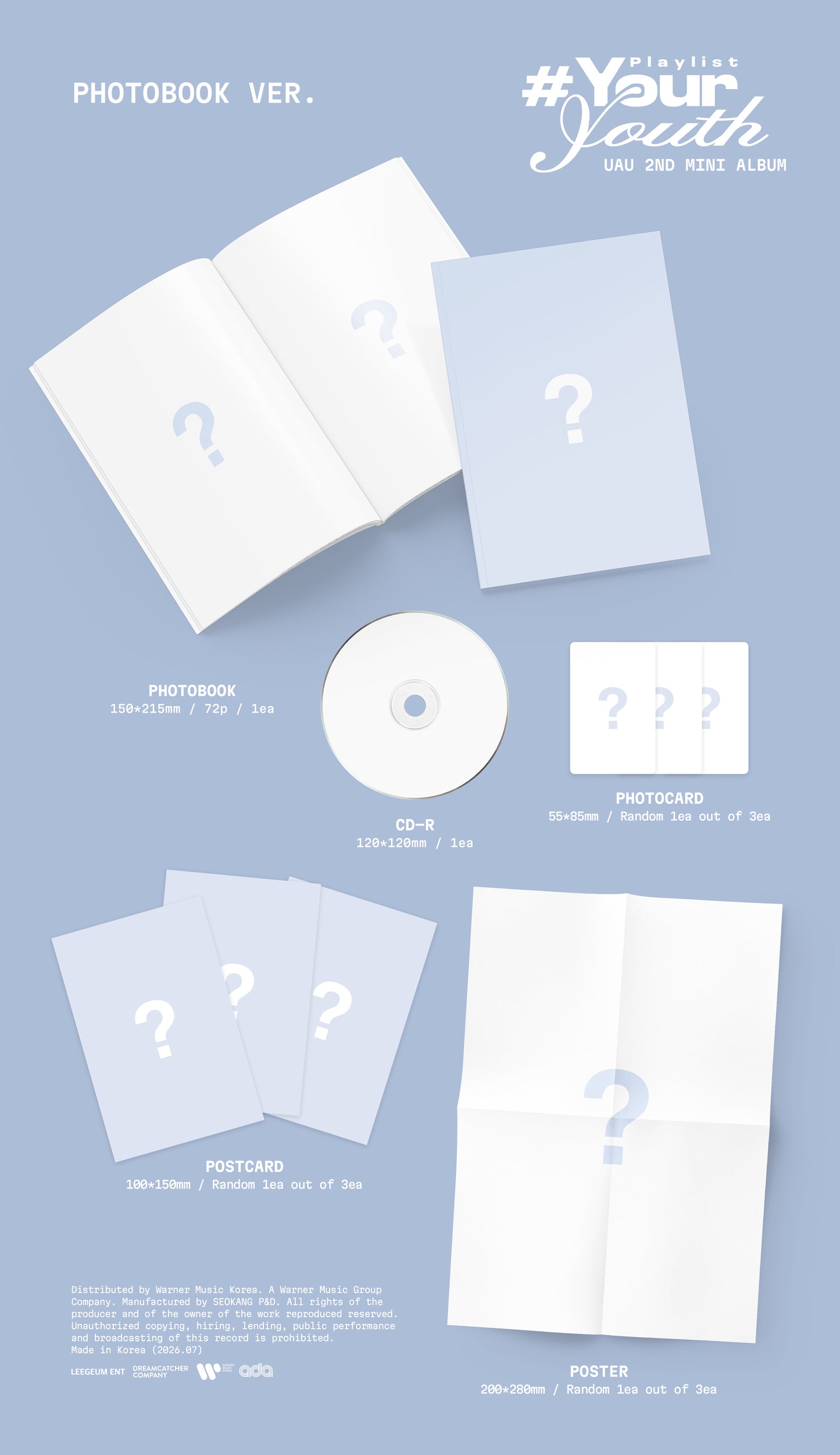 ⏰UAU - 2ND MINI ALBUM[Playlist #Your Youth] (PHOTOBOOK VER.)random