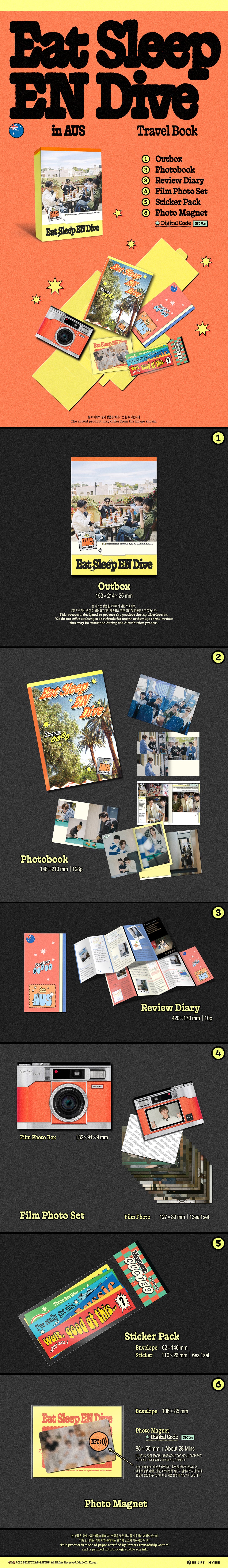 ⏰ENHYPEN - [Eat Sleep EN Dive in AUS] TRAVEL BOOK