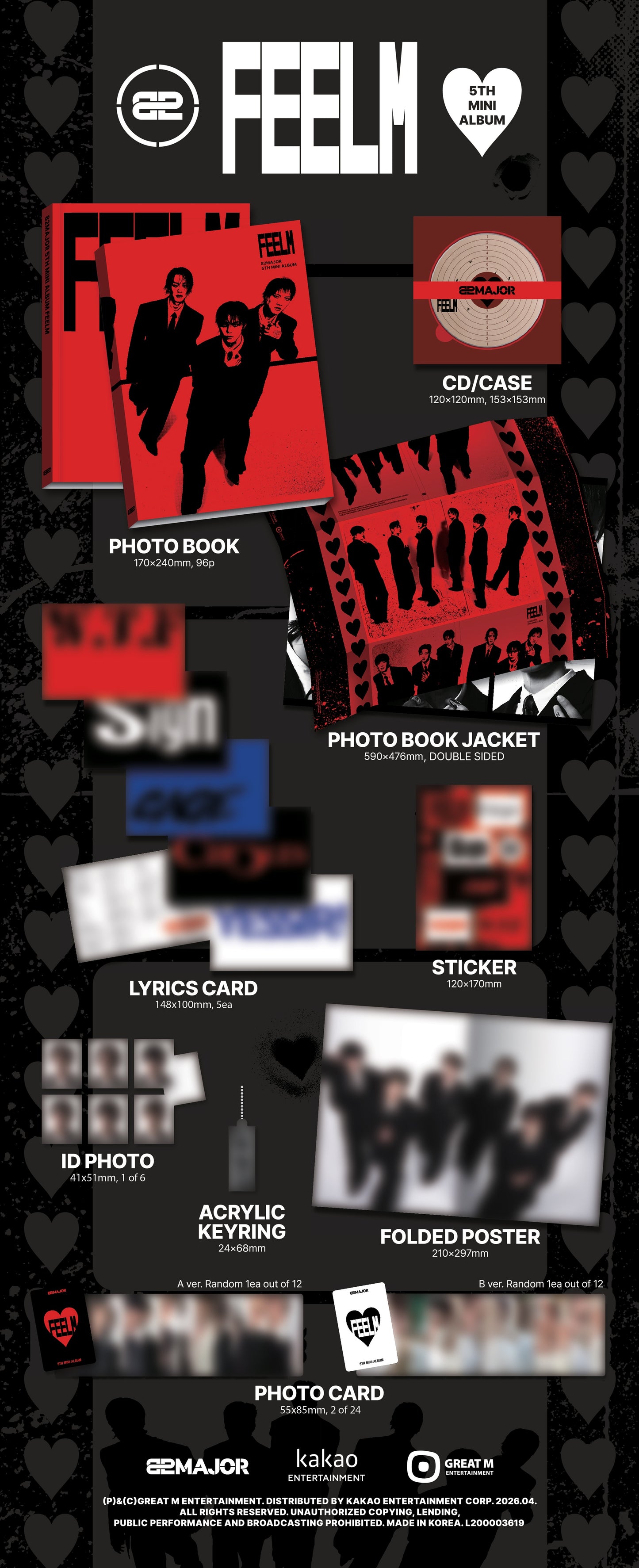 82MAJOR - 5TH MINI ALBUM [FEELM] (PHOTOBOOK ver.)random