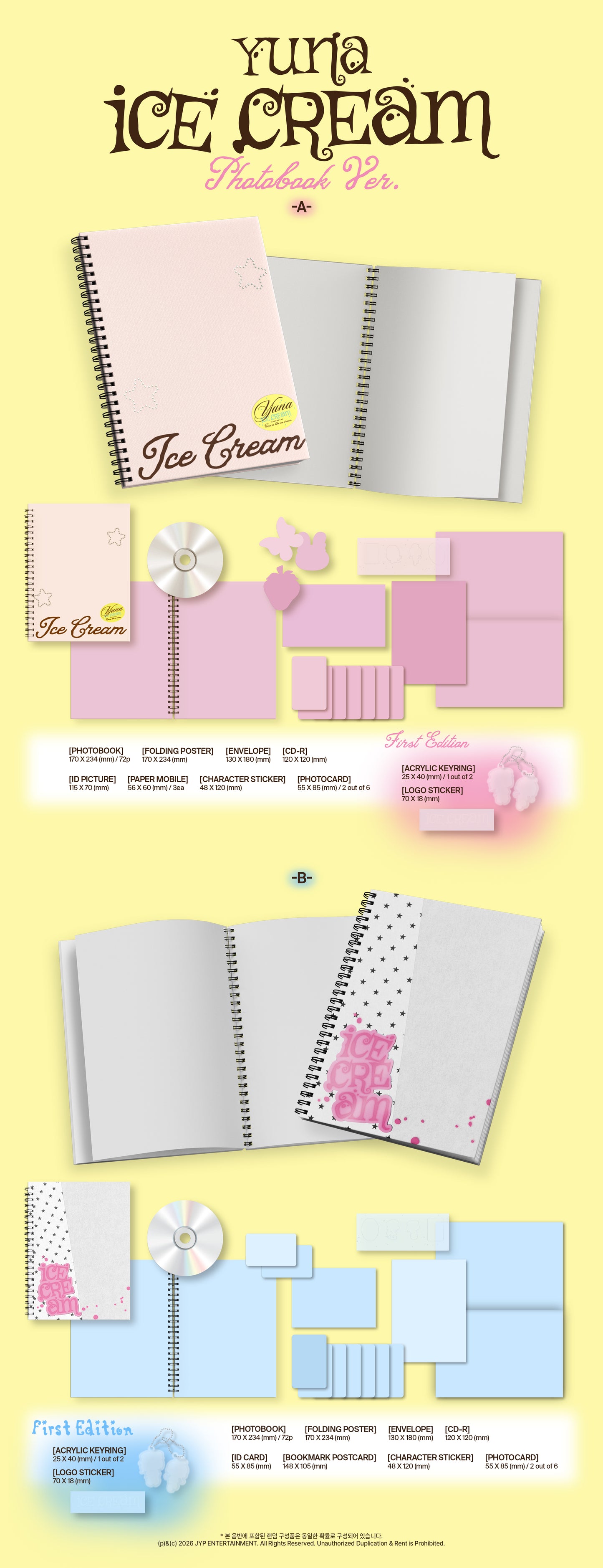 🚗YUNA - [Ice Cream] (Photobook Ver.)random