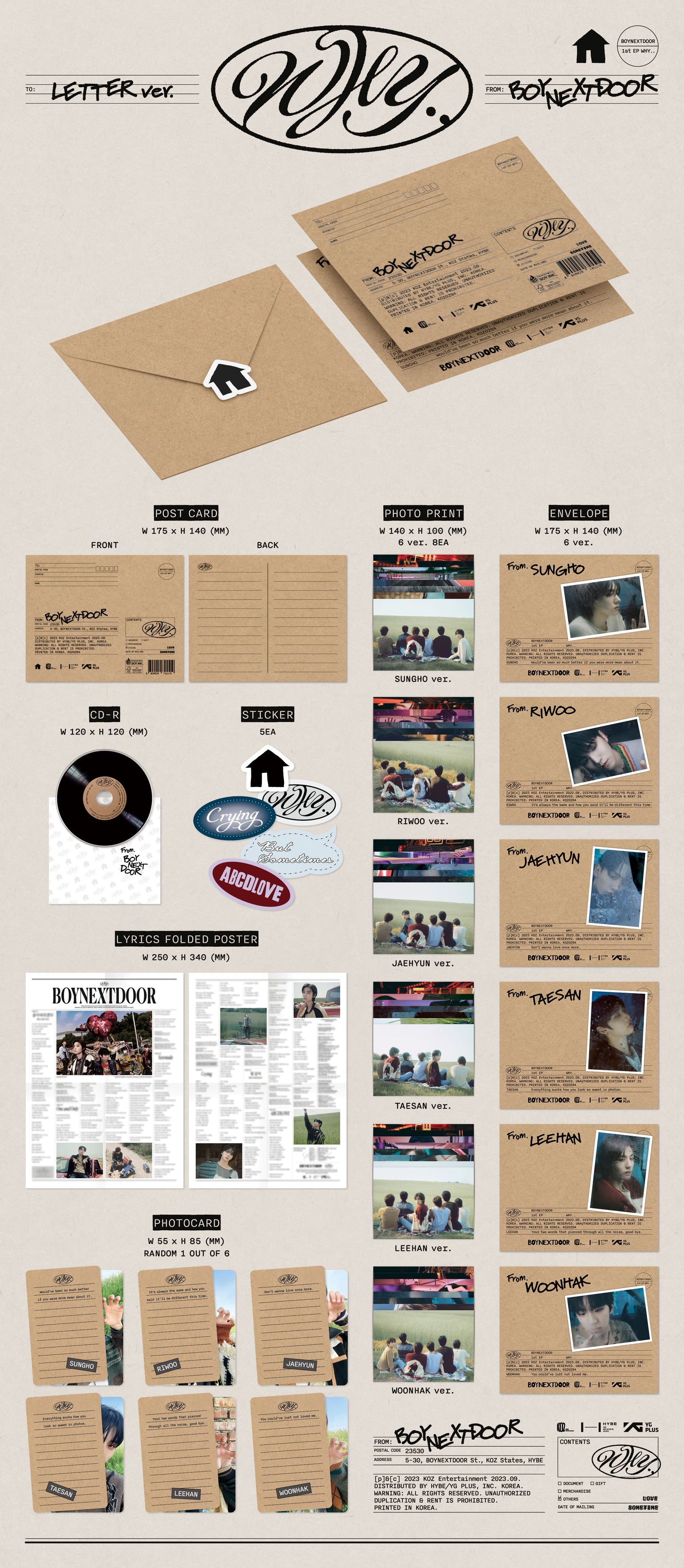 BOYNEXTDOOR - 1ST EP [WHY..]random