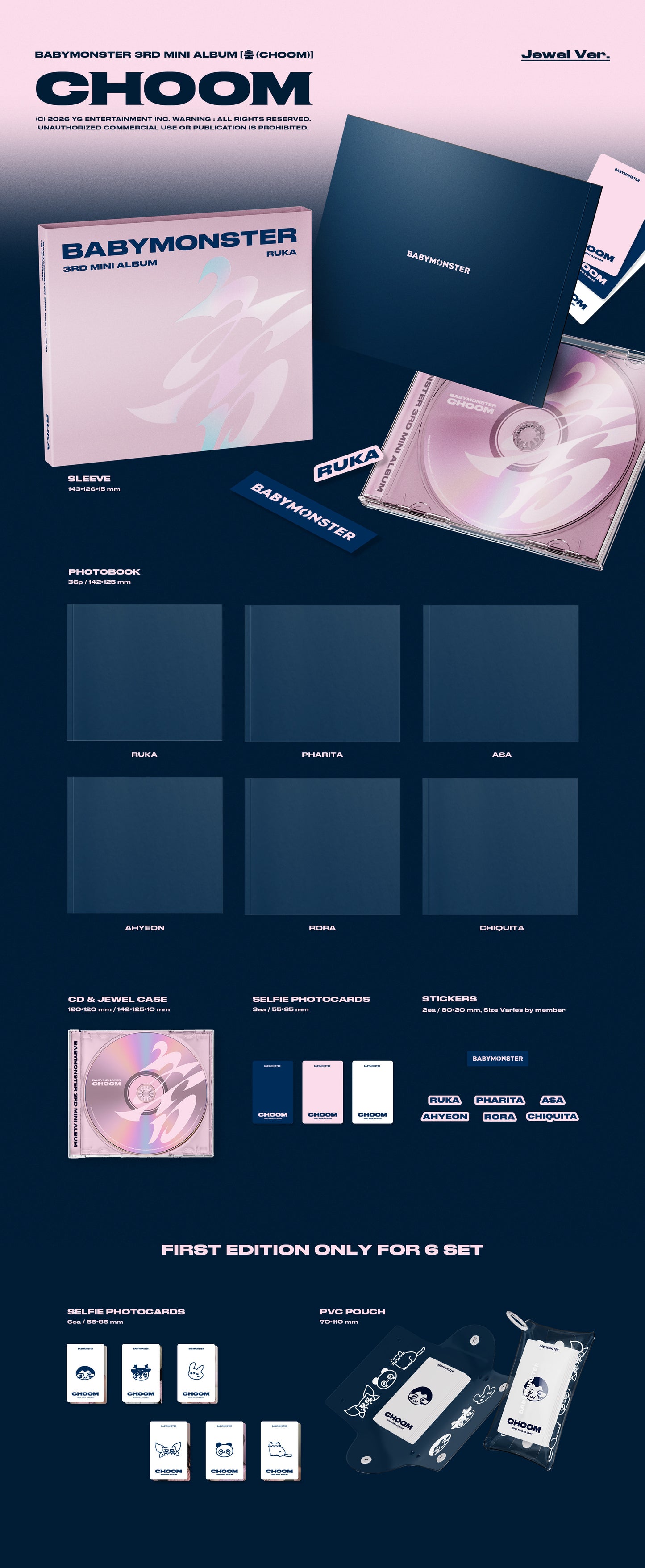 BABYMONSTER - 3rd MINI ALBUM [CHOOM](Jewel Ver.)