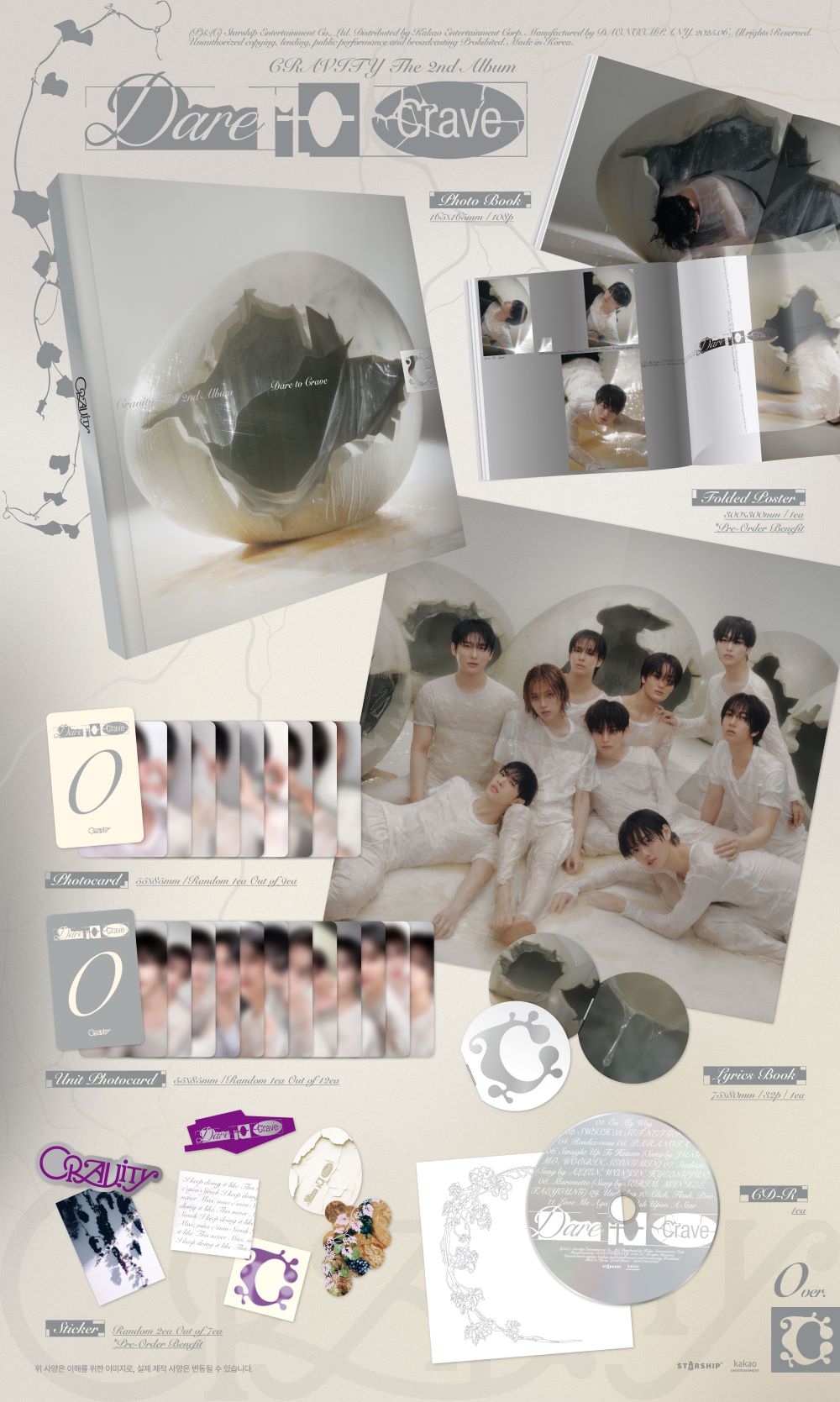 🚗CRAVITY - 2ND ALBUM [Dare to Crave] (0 ver.)