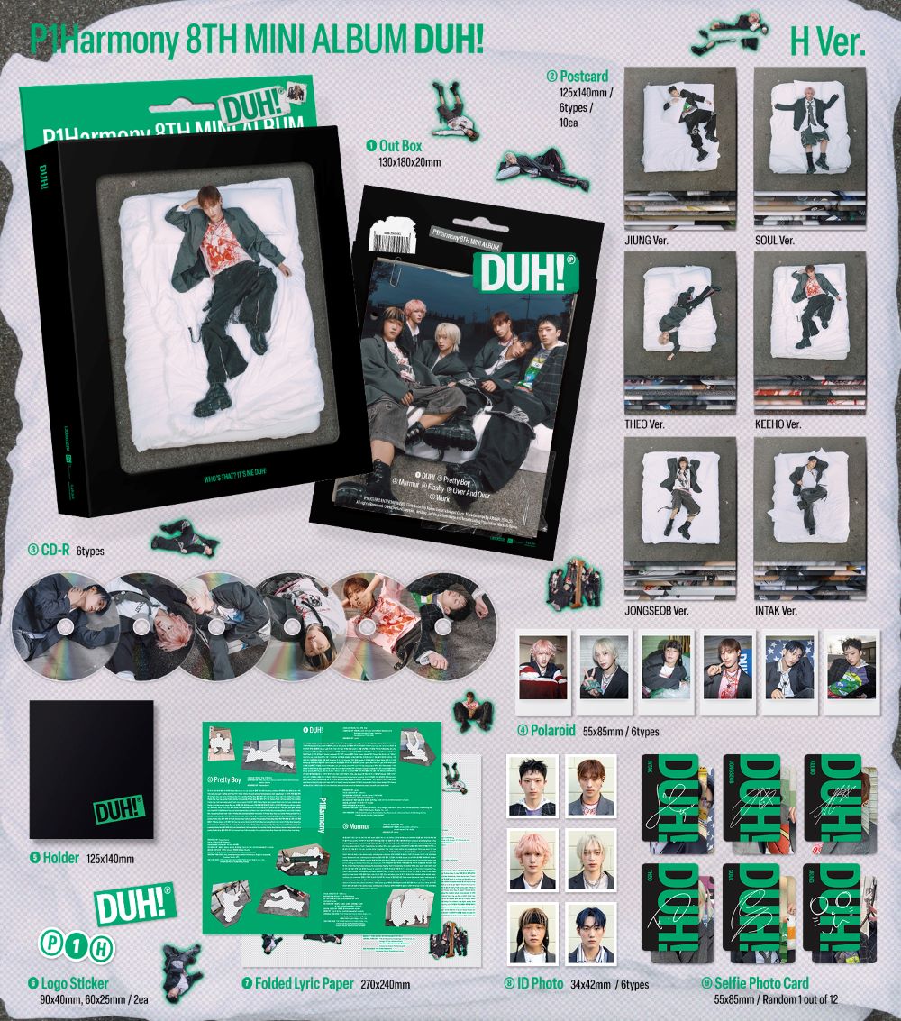 P1Harmony - 8TH MINI ALBUM [DUH!] (Compact Ver.)random