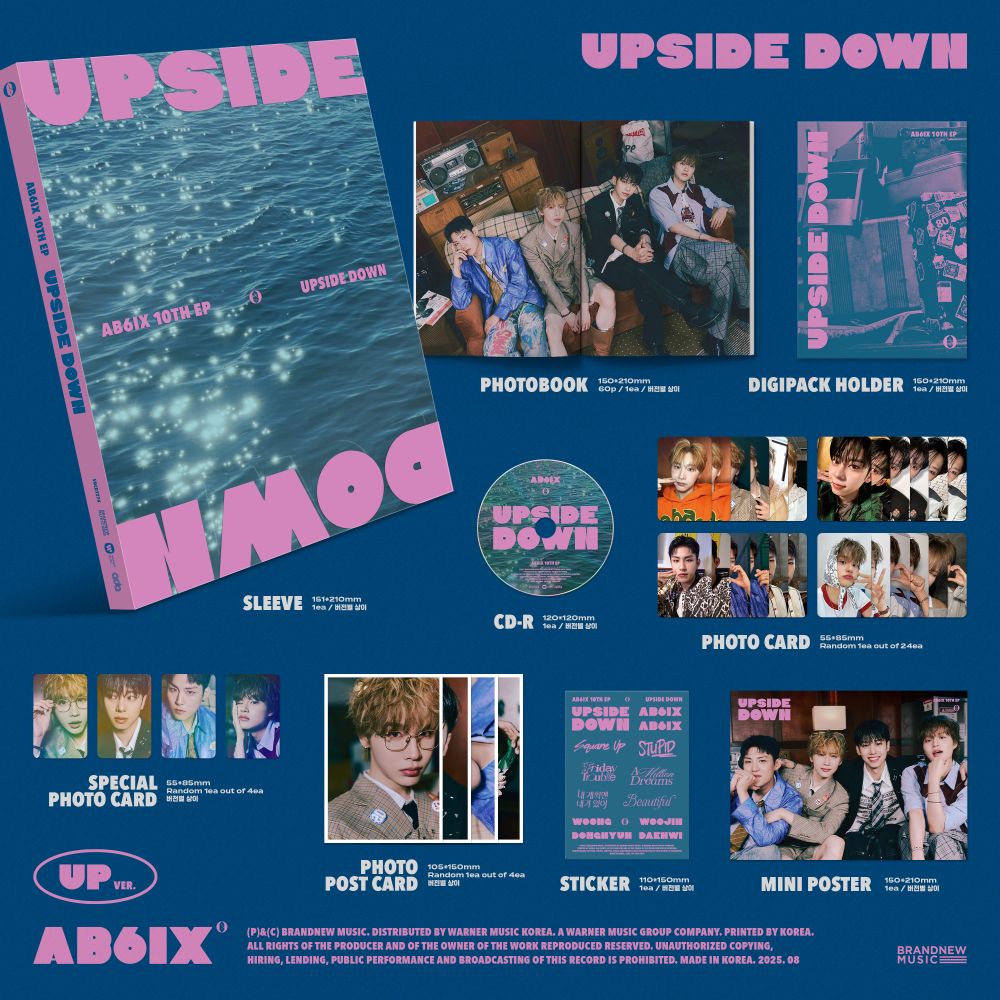 🚗AB6IX - 10TH EP [UPSIDE DOWN] [Photobook VER.] (UP Ver. / DOWN Ver.)random