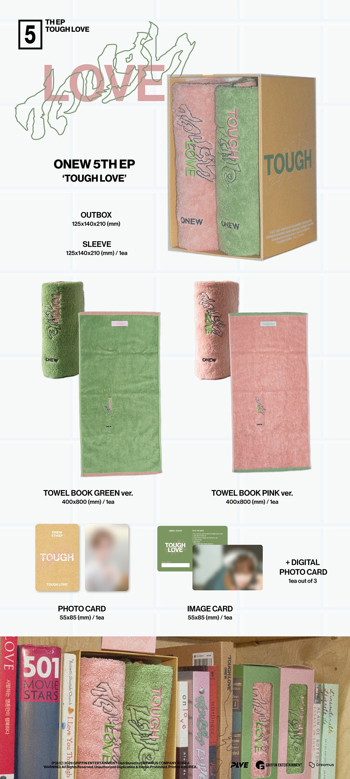 ONEW - TOUGH LOVE / 5TH EP ALBUM (TOWEL BOOK SET Ver.)