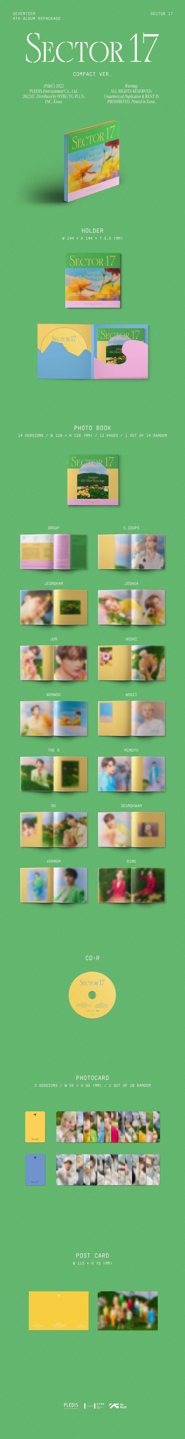 SEVENTEEN - 4th ALBUM REPACKAGE [SECTOR 17] (COMPACT ver.)random