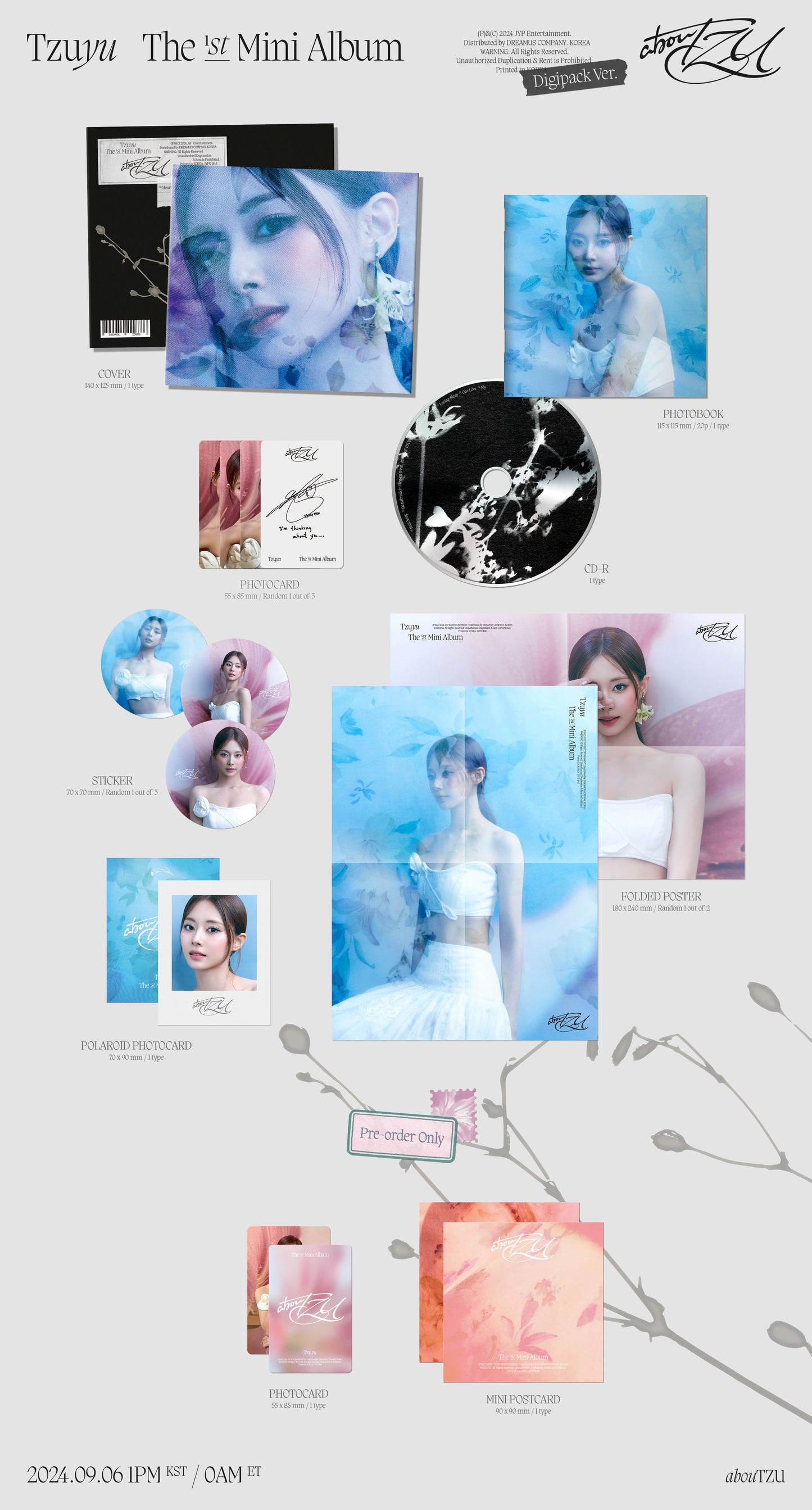 TZUYU(TWICE) - 1ST MINI ALBUM [abouTZU](Digipack ver.)