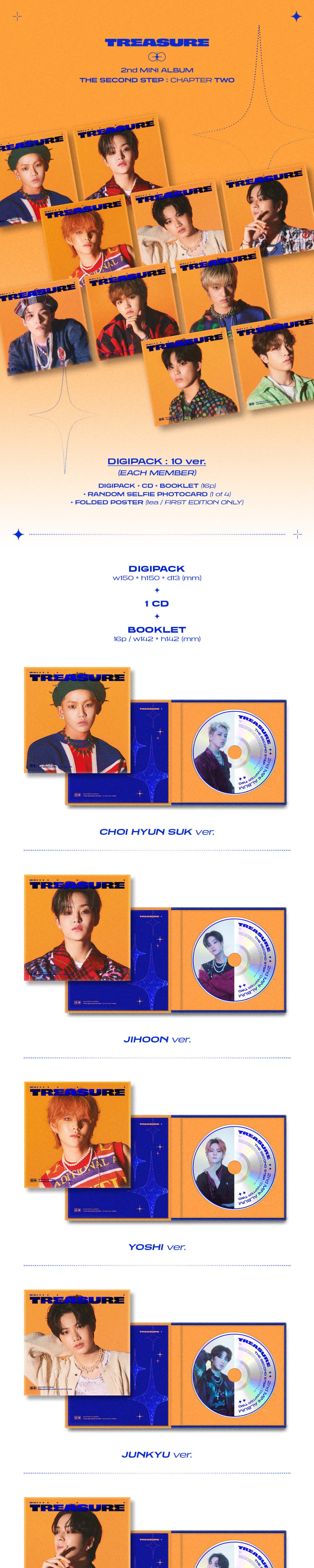 TREASURE - 2ND MINI ALBUM [THE SECOND STEP : CHAPTER TWO] (DIGIPACK ver.)random