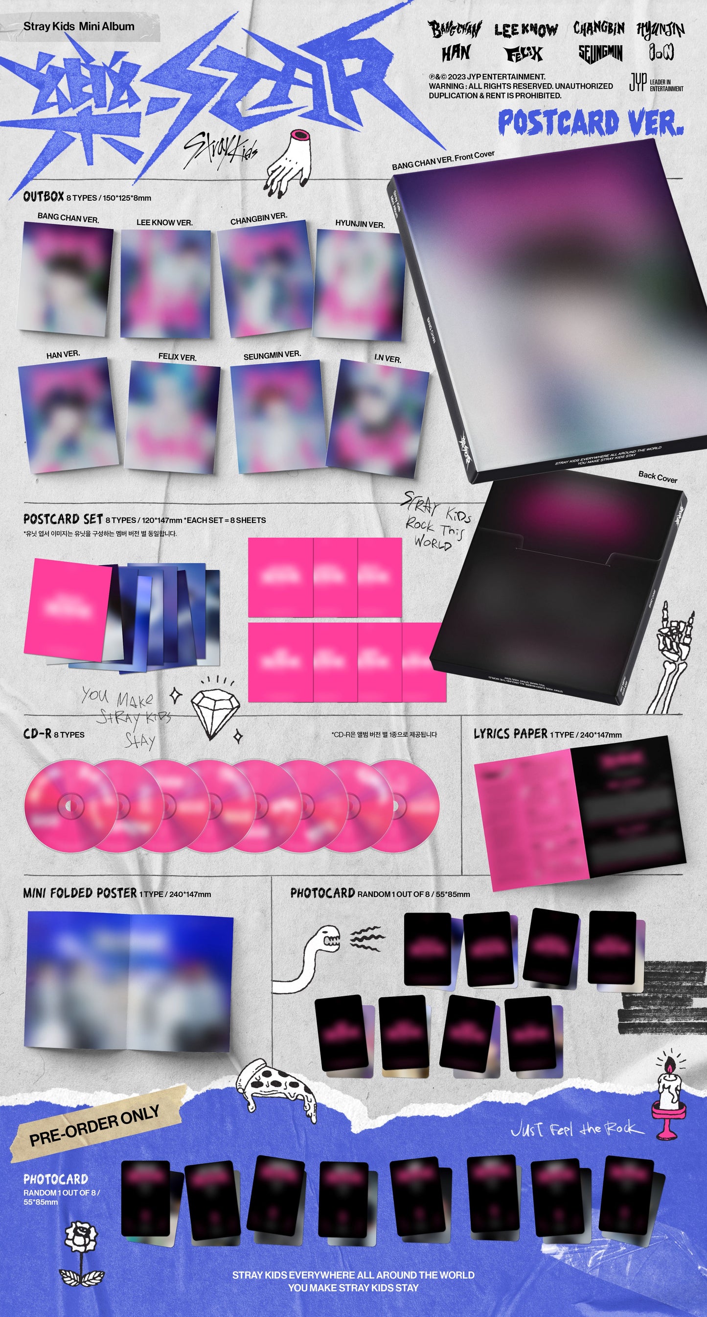 STRAY KIDS - [樂-STAR] (POSTCARD VER.)