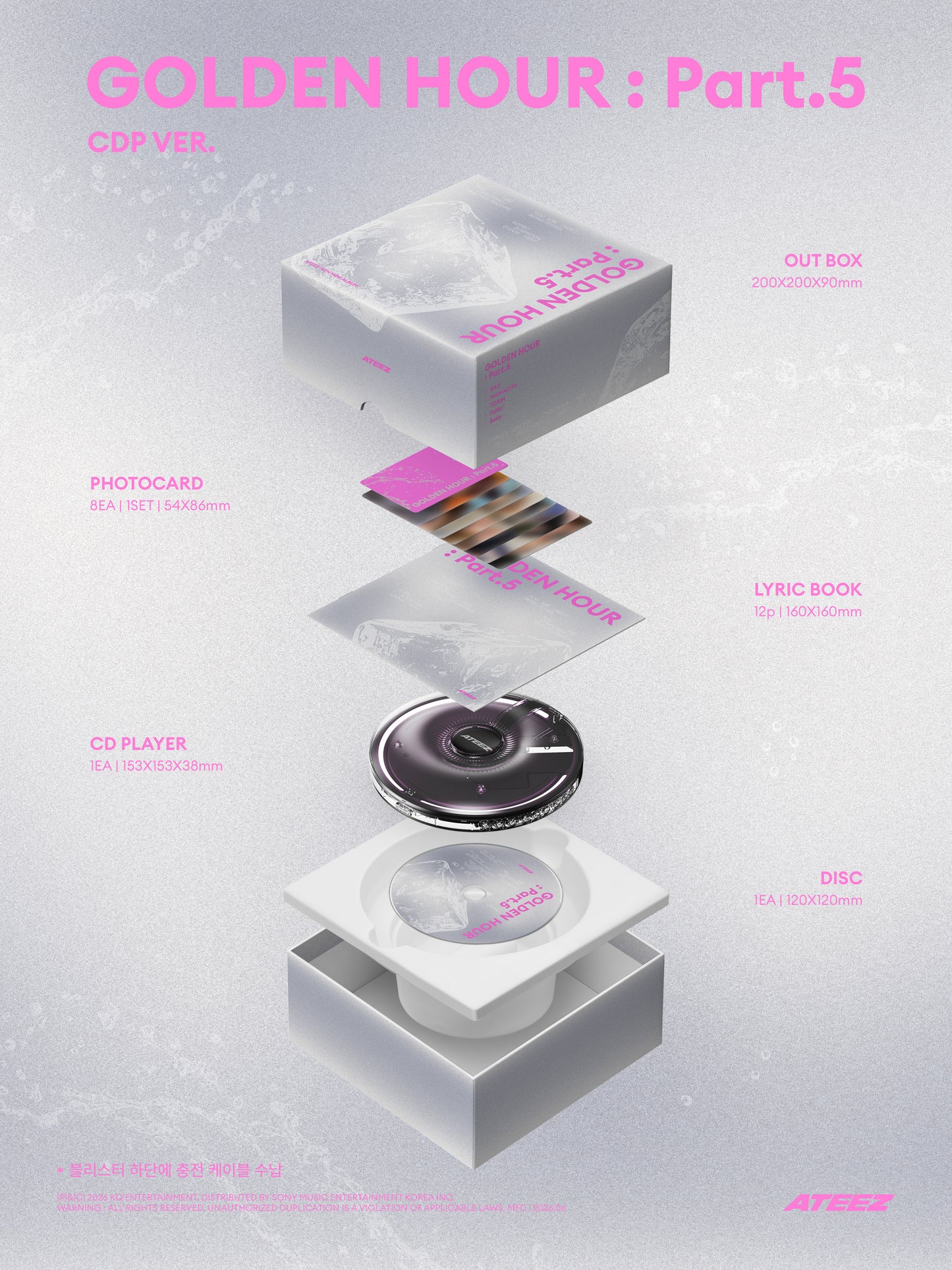 ⏰ATEEZ - 14TH MINI ALBUM [GOLDEN HOUR : Part.5](CDP VER.)