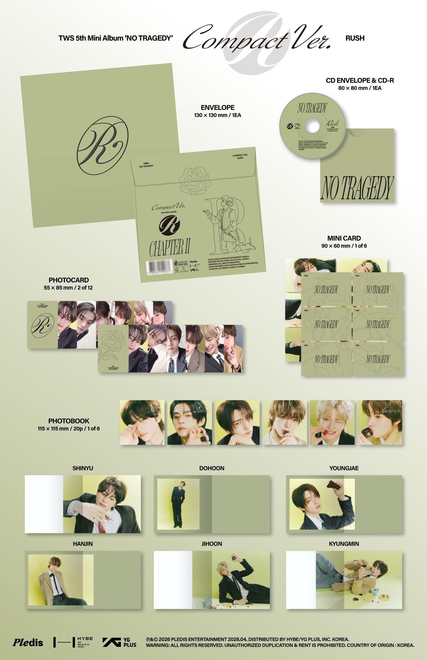 🚗TWS - 5th Mini Album [NO TRAGEDY] (COMPACT Ver.)random
