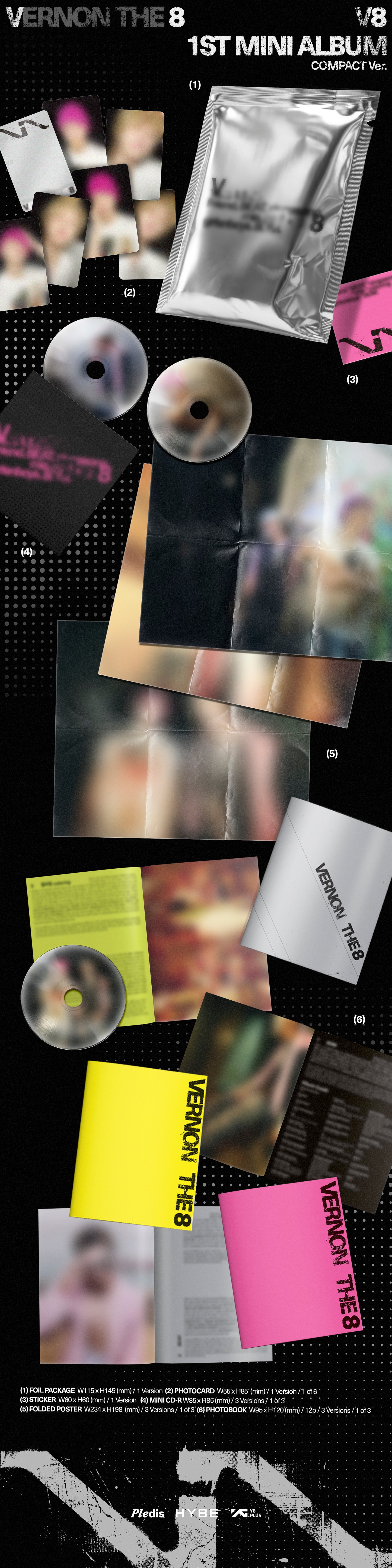 ⏰V8 (SEVENTEEN) - 1st Mini Album [V8](Compact Ver.)