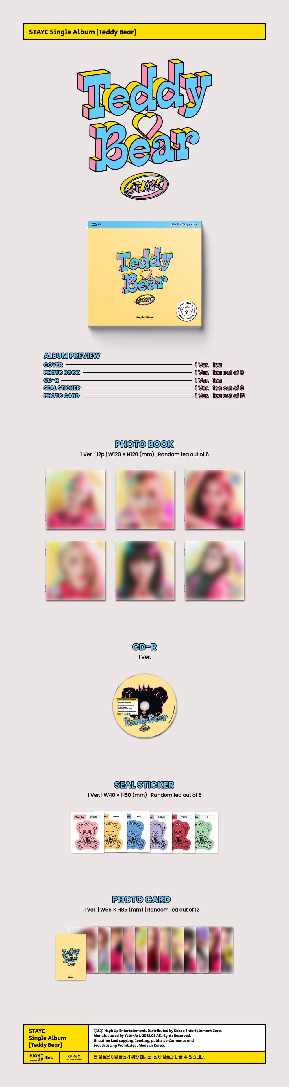 STAYC - 4TH SINGLE ALBUM [Teddy Bear] (Digipack Ver.)