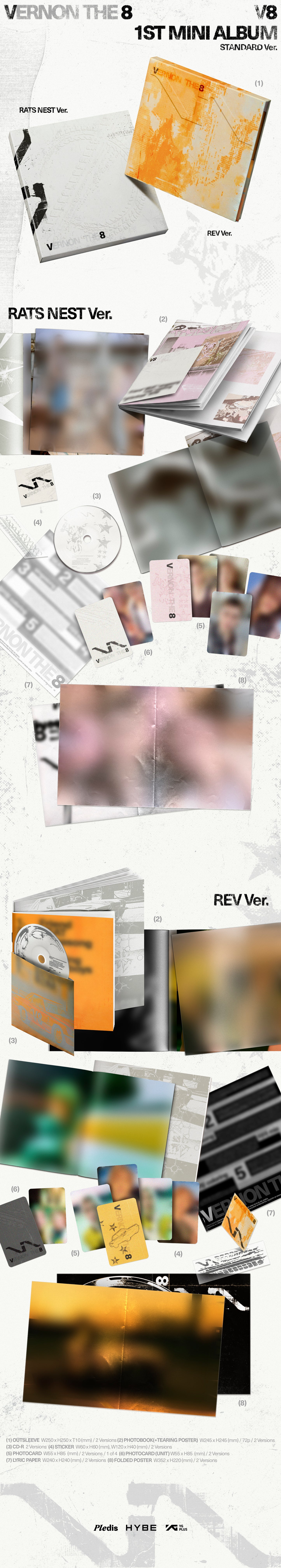 ⏰V8 (SEVENTEEN) - 1st Mini Album [V8]random