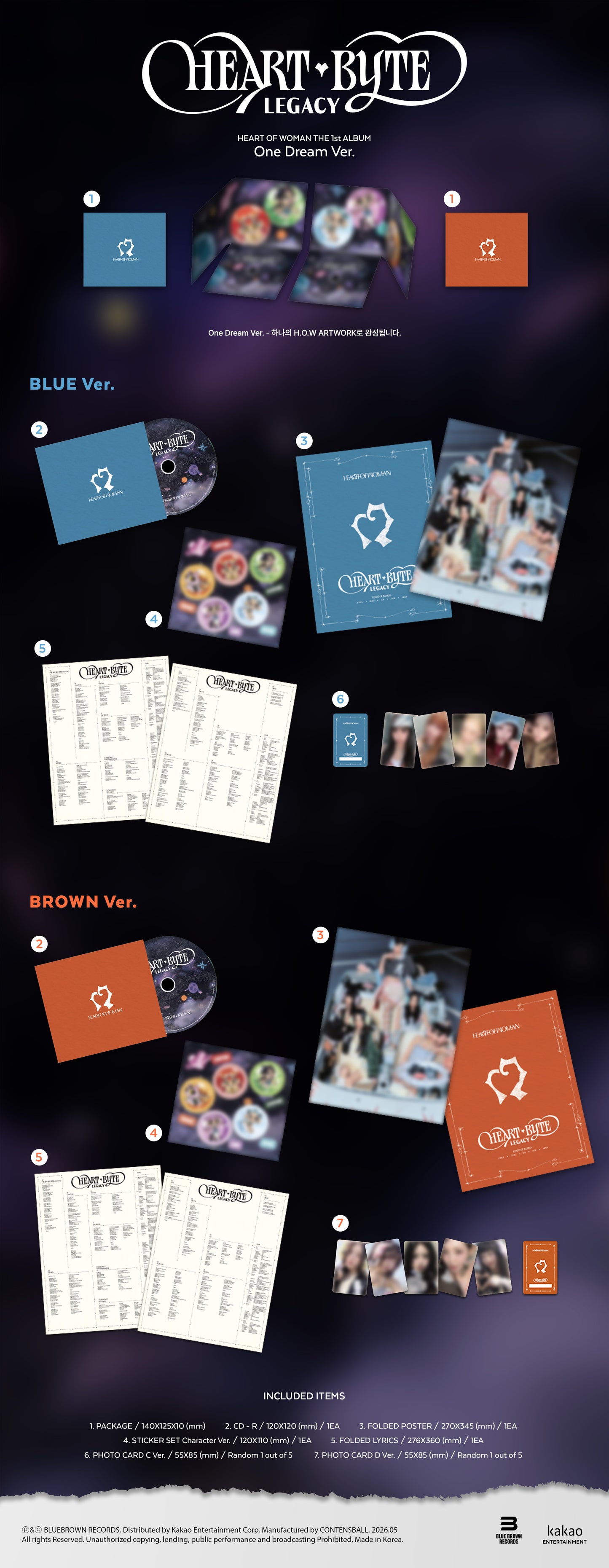 HEART OF WOMAN - THE 1st ALBUM [Heart Byte : LEGACY] (One Dream ver.)random