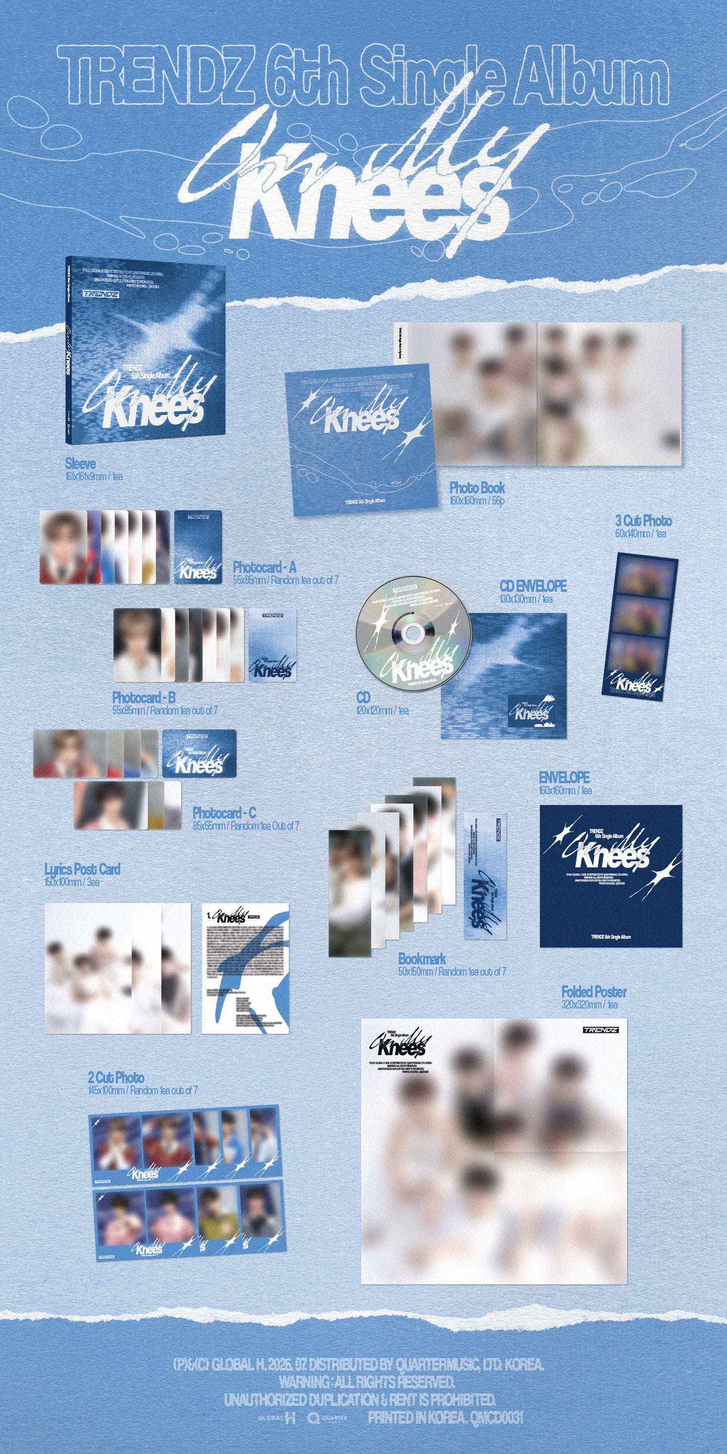 ⏰TRENDZ - 6th Single Album [On My Knees]