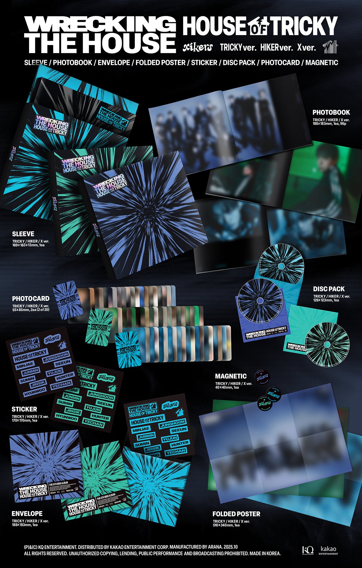 🚗xikers - 6TH MINI ALBUM[HOUSE OF TRICKY : WRECKING THE HOUSE] random