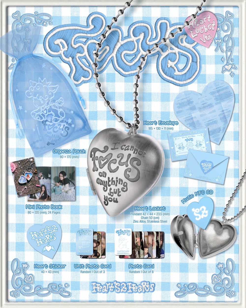 Hearts2Hearts  - 1TH MINI ALBUM [FOCUS] (Heart Locket Ver.)
