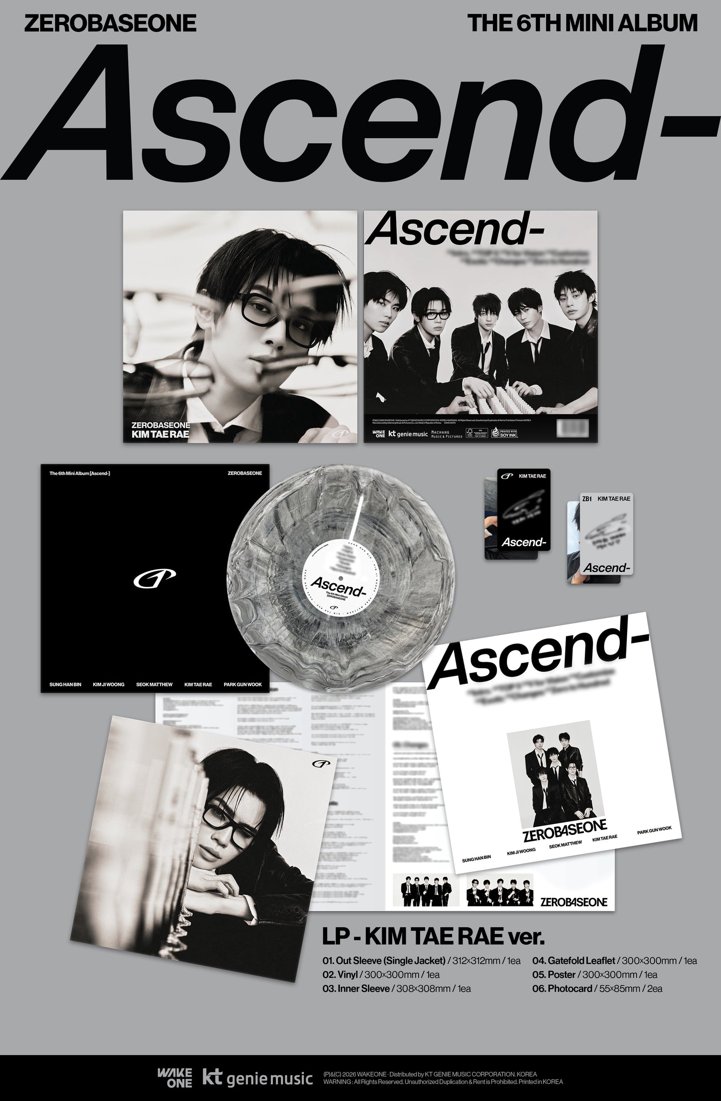 ZEROBASEONE - The 6th Mini Album [Ascend-] (LP ver.)